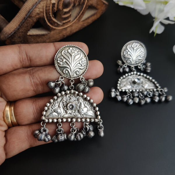 "Vividh" Oxidized Tribal Dangler Earrings