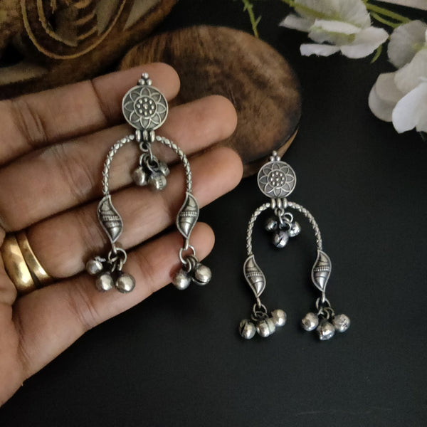 Handmade Silver Look Alike Dangler Earrings