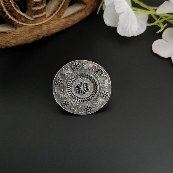 Adjustable Oxidized Silver Brass Rings