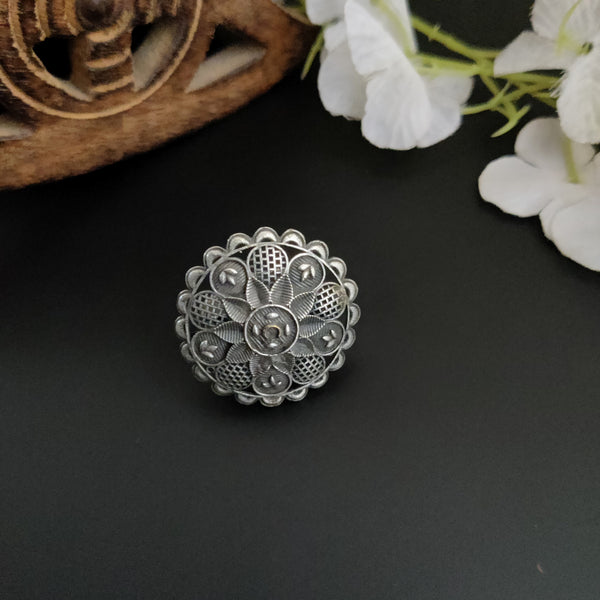 Adjustable Silver Plated Ring