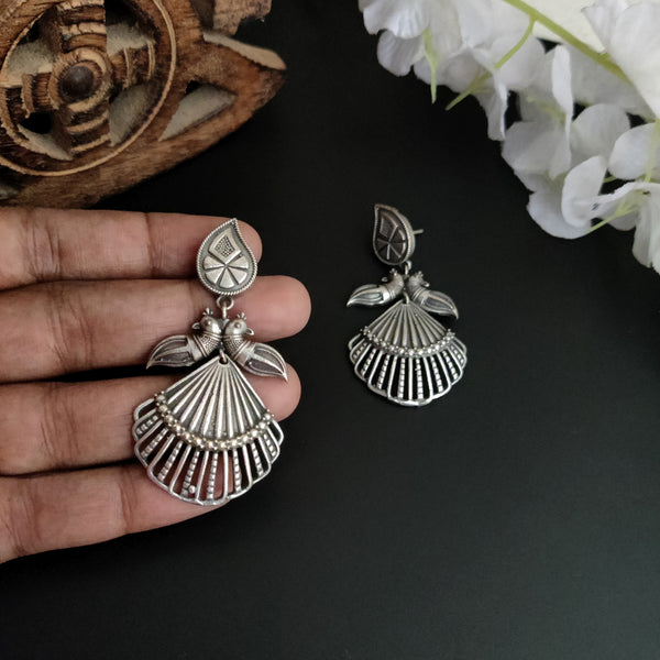 "Jhanvi" Silver Look Alike Oxidized Earrings