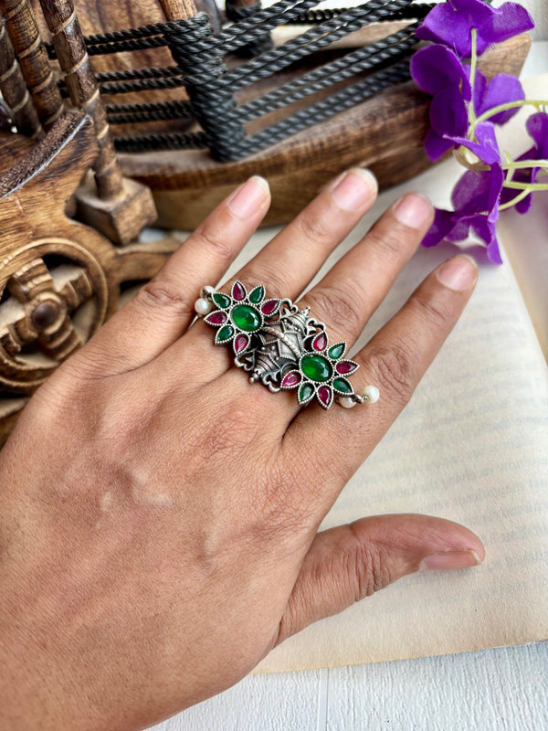 Adjustable Oxidized Silver Brass Rings