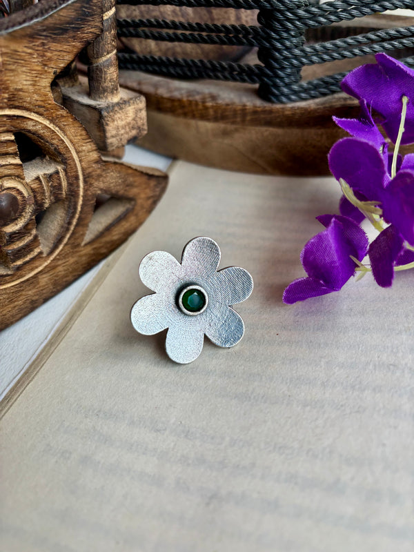 "khusdboo" Adjustable Oxidized Silver Brass Rings