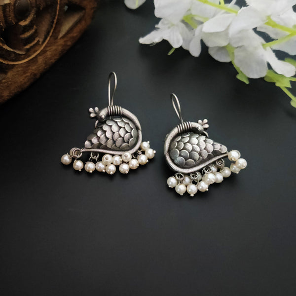 "Kanika" Silver Look Alike Oxidized Earrings