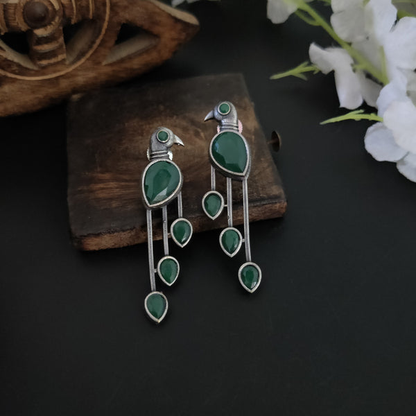 "Bhavyani" Silver Look Alike Earrings