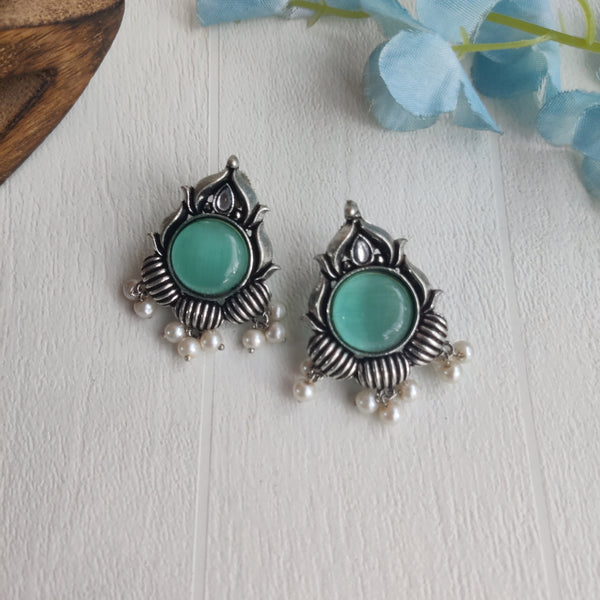 "Misha" Silver Look Alike Oxidized Earrings