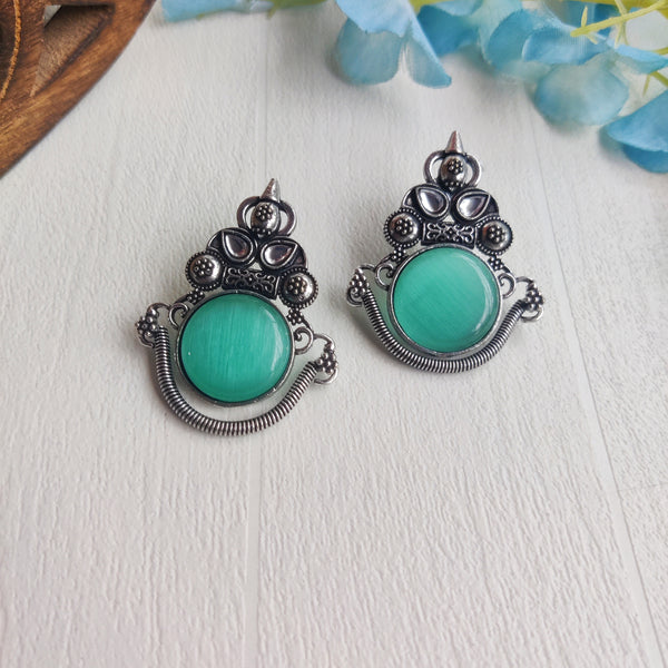 "Nishita" Silver Look Alike Oxidized Earrings