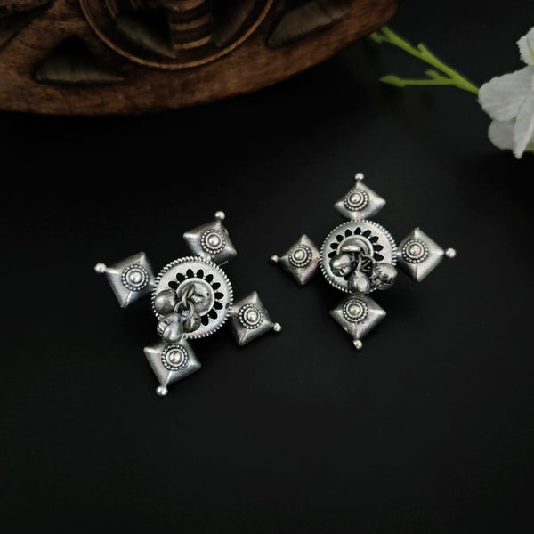 "Celeste" Silver Look Alike Studs Earrings
