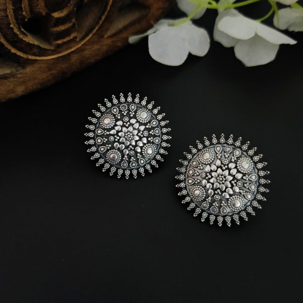 "Mirad" Silver Look Alike Dual Tone Earrings