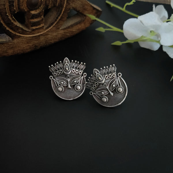 "Bhavini" Silver Look Alike Stone Earrings