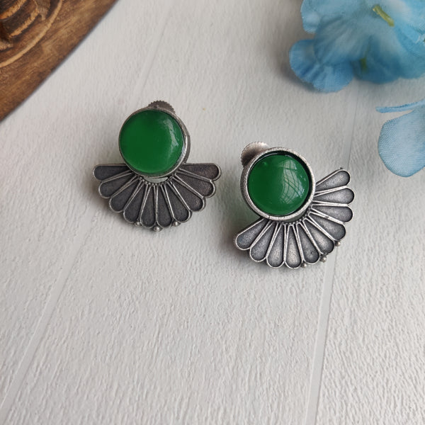 "Pooja" Silver Look Alike Oxidized Earrings