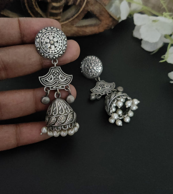 "Saniya" Silver Look Alike Earrings