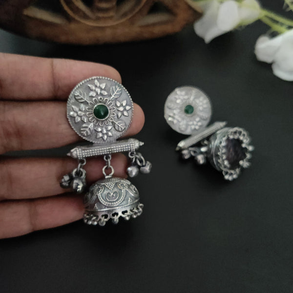 "Khankar" Silver Look Alike Earrings