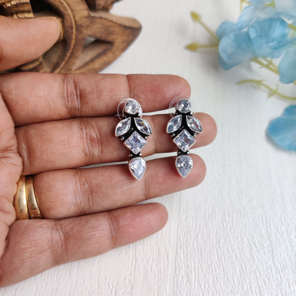 "Himani" Silver Look Alike Stone Earrings