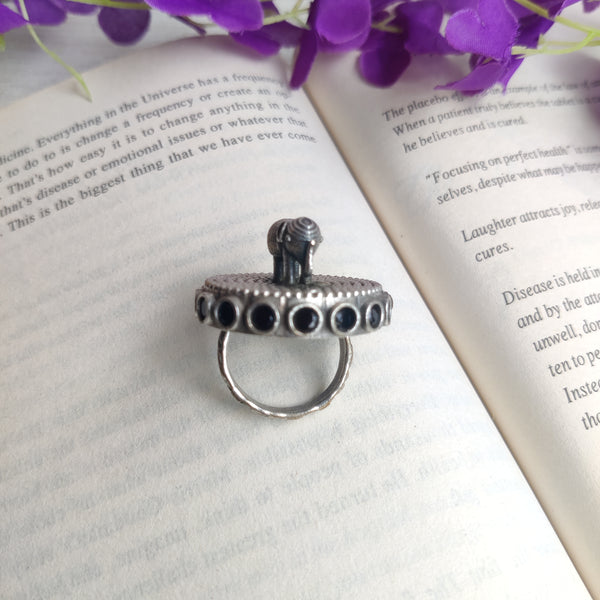 "Naina" Silver Look Alike Oxidized Rings