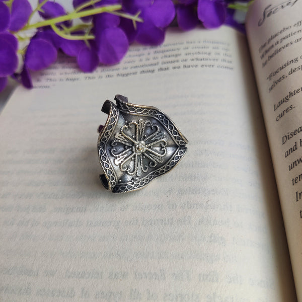 "Amita" Silver Look Alike Oxidized Rings