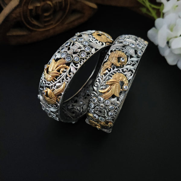 Silver Look-Alike Traditional Openable Kadas for Elegant Style Model - 5