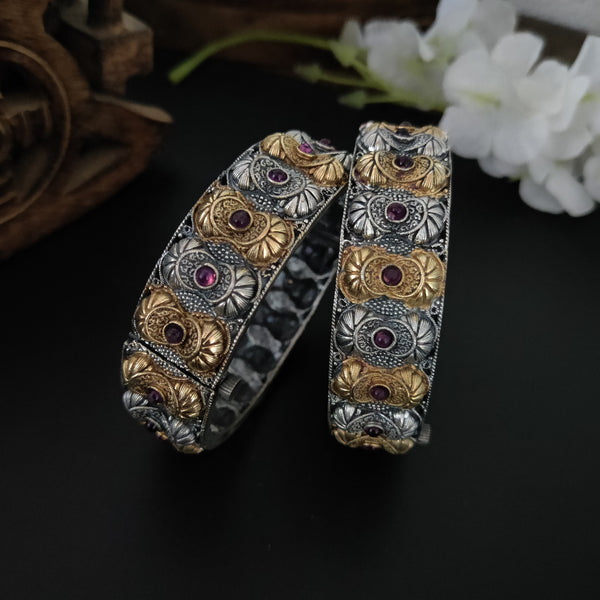 Silver Look-Alike Traditional Openable Kadas for Elegant Style Model - 4