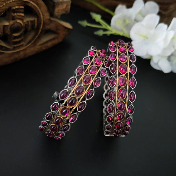 Silver Look-Alike Traditional Openable Kadas for Elegant Style Model - 3