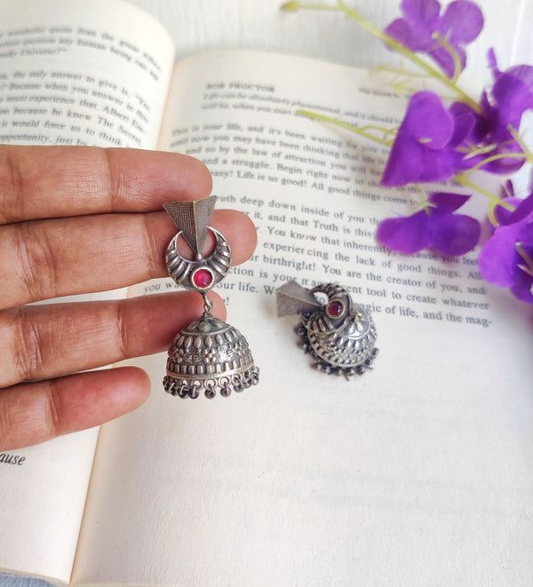 "Rachana" Silver Look Alike Stone Earrings