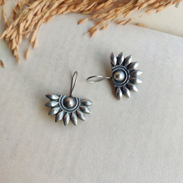 Minimalistic Oxidised Hook Earrings