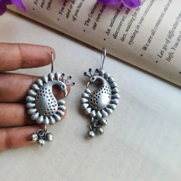 "Raveena" Silver Look Alike Oxidized Earrings