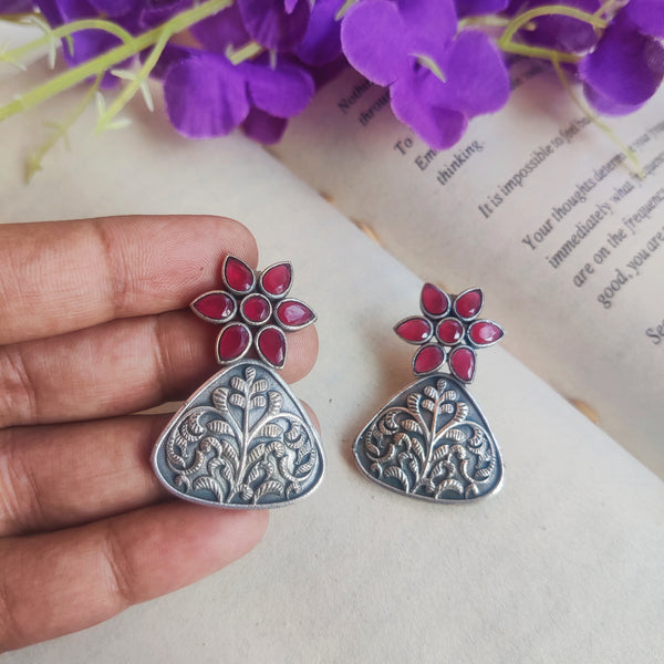 "Dhanya" Silver Look Alike Earrings