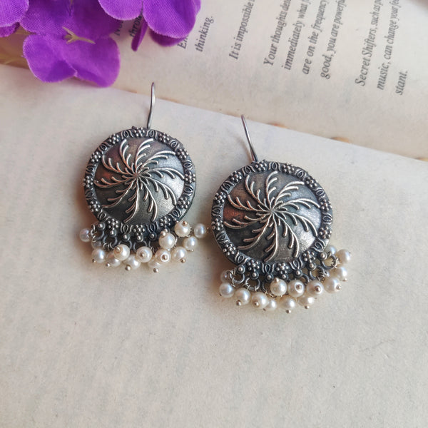 "Sapna" Silver Look Alike Painted Earrings