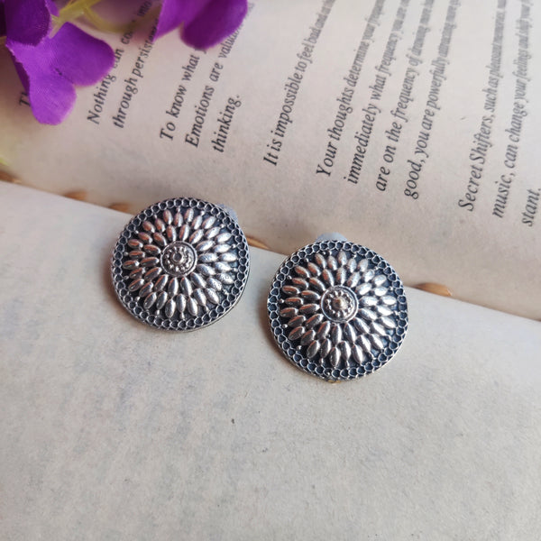 "Shailaja" Silver Look Alike Oxidized Earrings