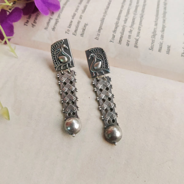 "Neha" Silver Look Alike Painted Earrings