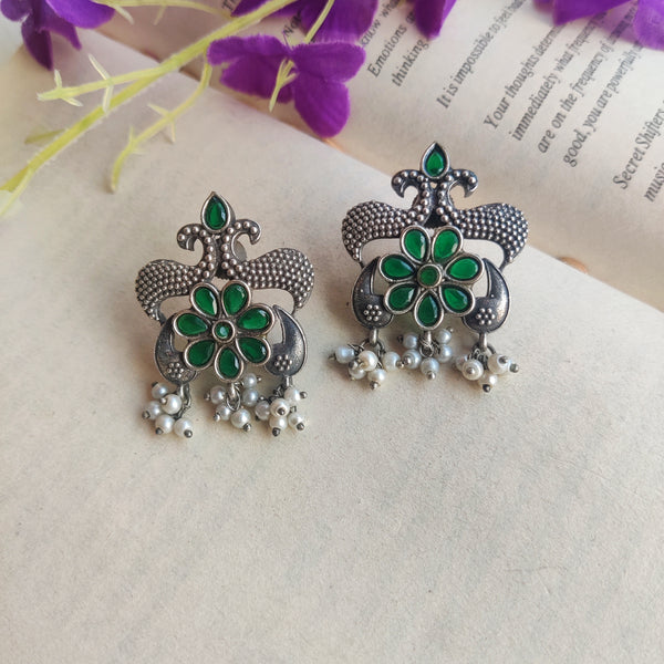 "Floral" Silver Look Alike Earrings