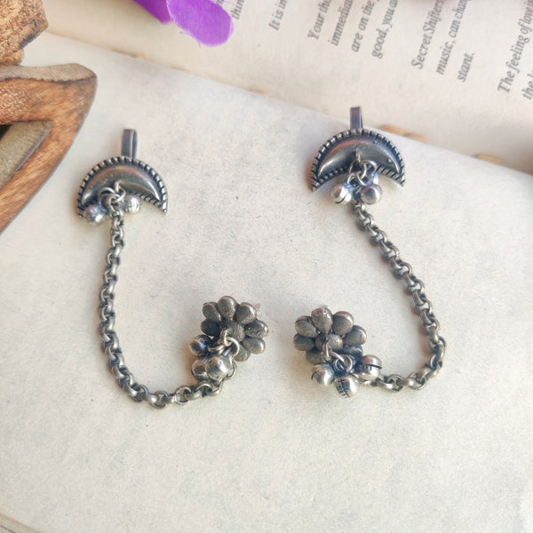 "Parvin" Silver Look Alike Oxidised Earcuff