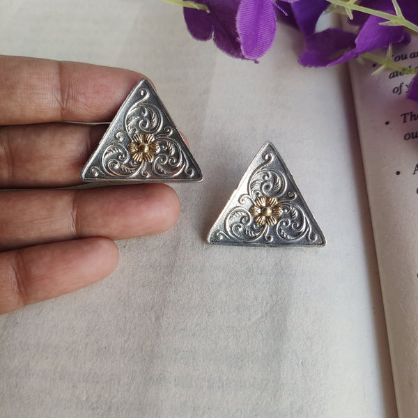 “Veena” Silver Look Alike Oxidised Earring