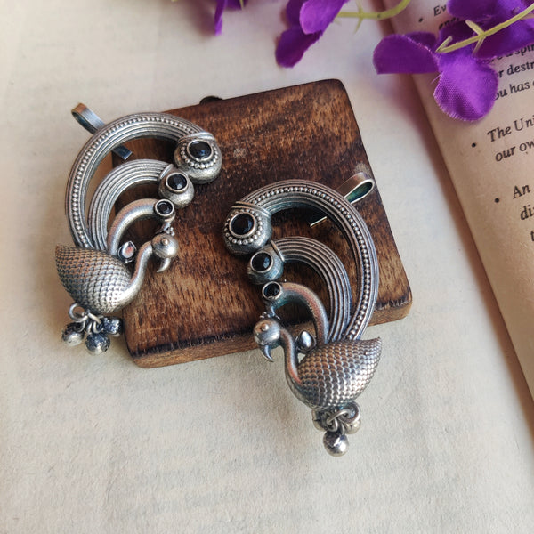 "Aanya" Silver Look Alike Oxidised Earcuff