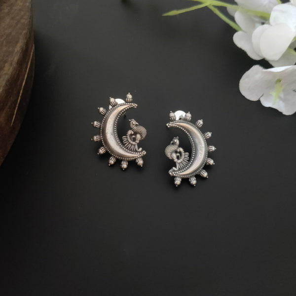 "Manasvi" Silver Look Alike Oxidized Earrings