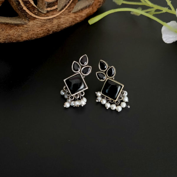 "Soniya" Silver Look Alike Oxidized Earrings