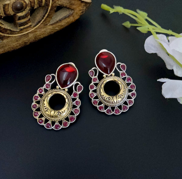 "Swati" Oxidized Dual Tone Earrings