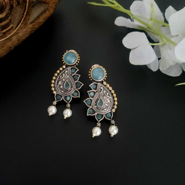 "Barkha" Oxidized Dual Tone Earrings