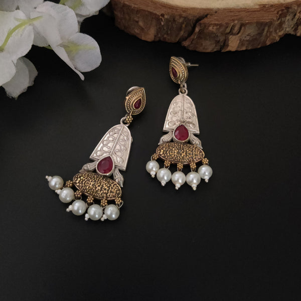 "Manas" Oxidized Dual Tone Earrings