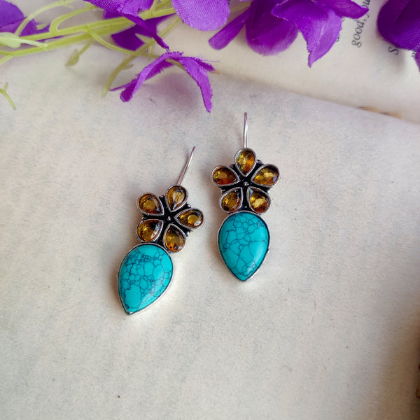 "Tanayyaa" Silver Look Alike Oxidised Earrings