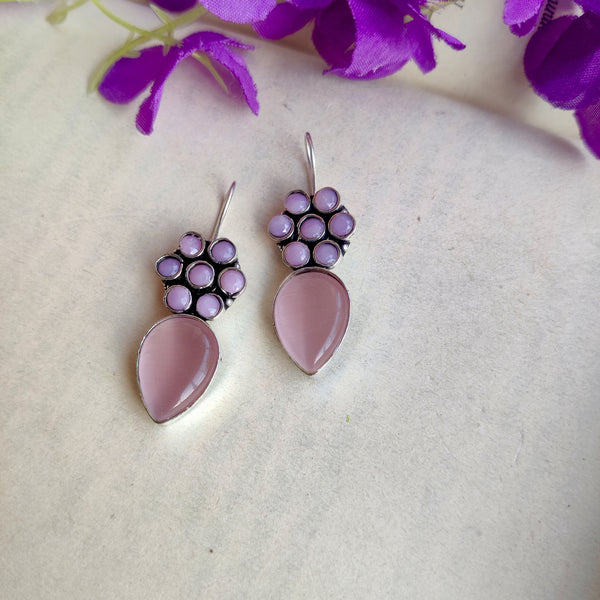 "Tamanna"Silver Look Alike Oxidised Earrings