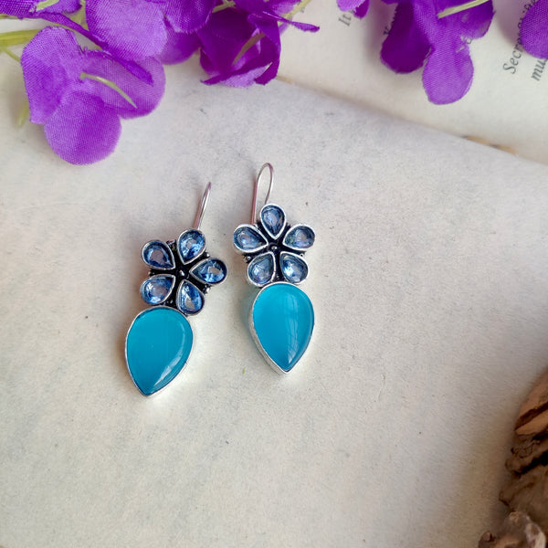 "Tanayyaa" Silver Look Alike Oxidised Earrings