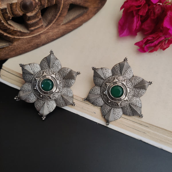 "Samyak" Silver Look Alike Oxidized Studs