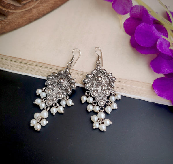 "Veil" Silver Look Alike Earrings