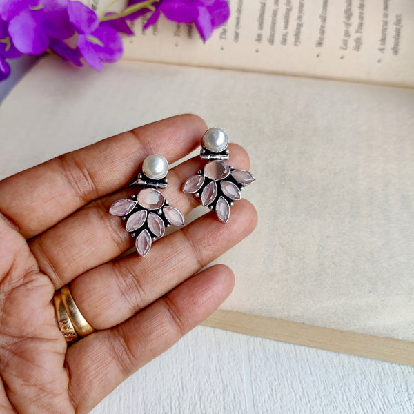 "Shridhar" Silver Look Alike Premium Stone Studs