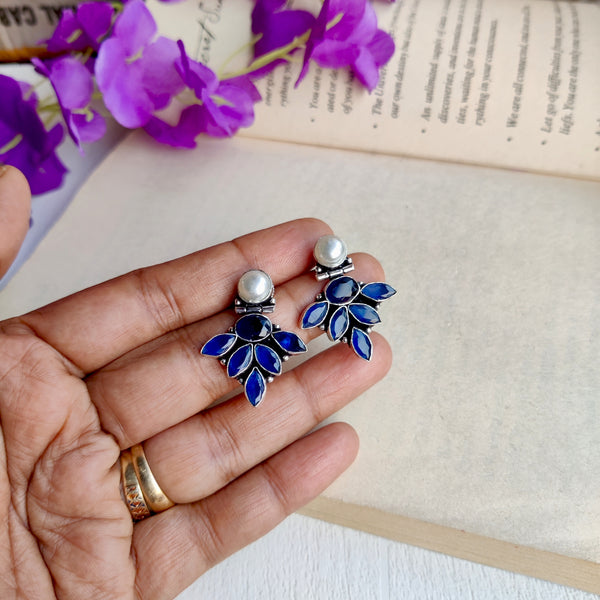 "Shridhar" Silver Look Alike Premium Stone Studs