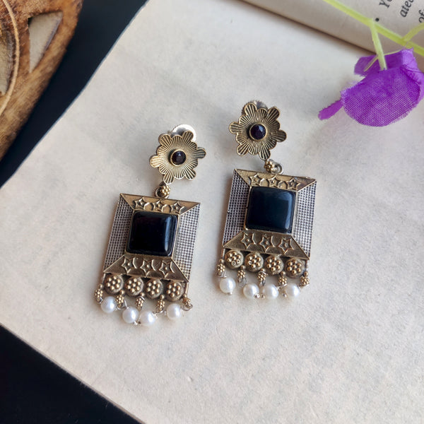 Yamuna Silver Look Alike Earrings