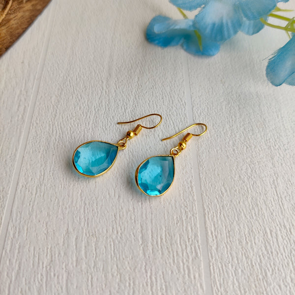 "sukun" Oxidized Gold plated Hook earrings