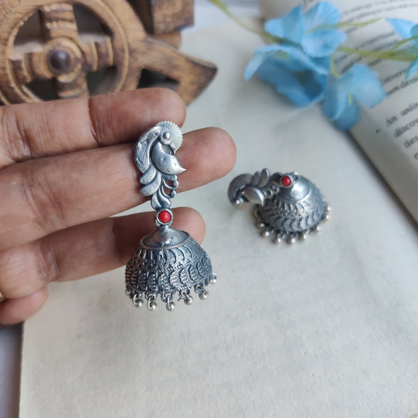 Oxidized "Morni" Brass Jhumka