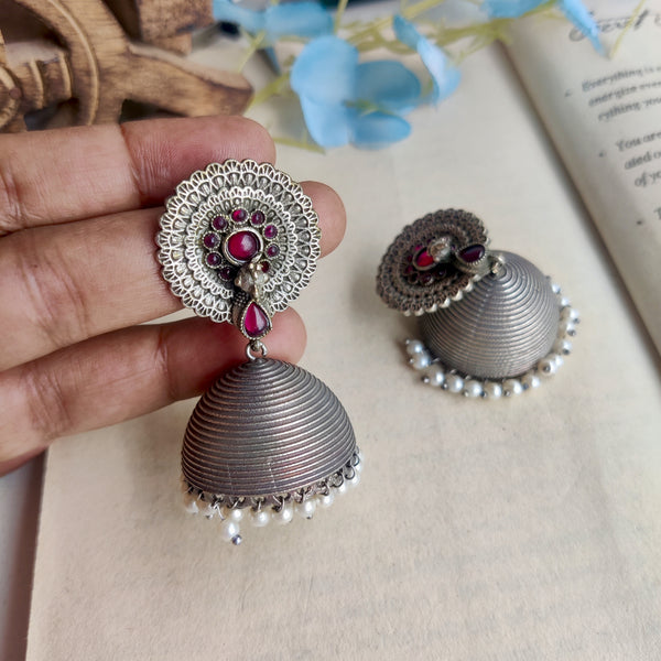 "Niyati" Silver Look Alike Dual Tone Earrings